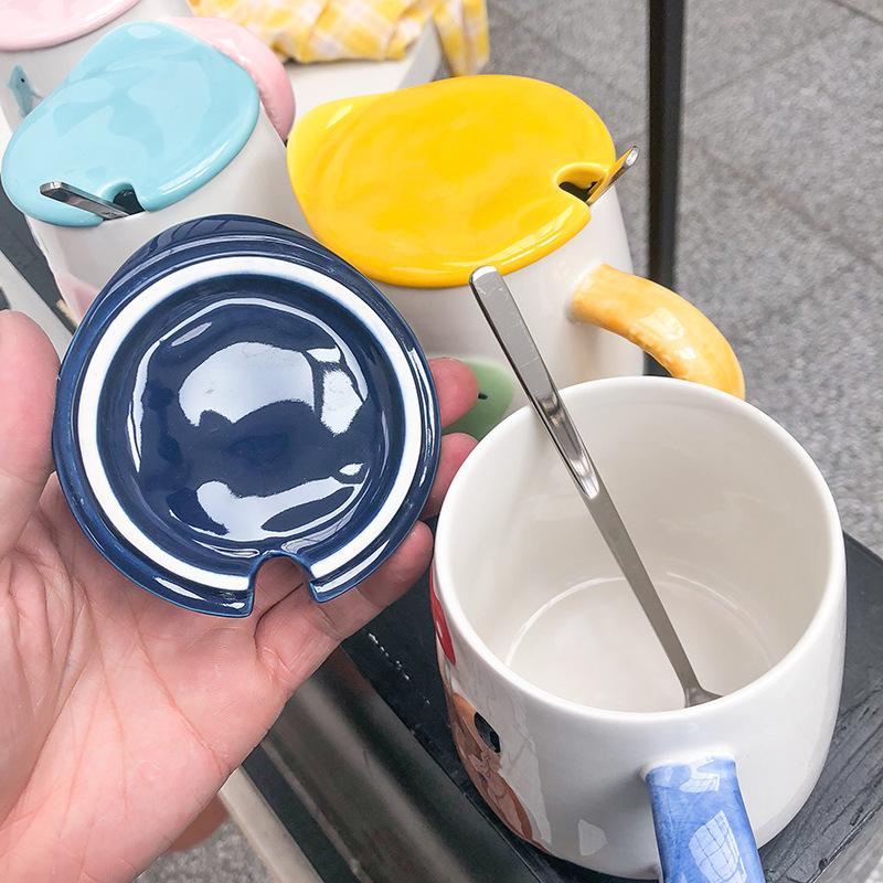 Cartoon Embossed Animal Coffee mug,Painted Big Belly Juice Milk Mugs Unique Breakfast Cup Drinkware Novelty Nice Gifts
