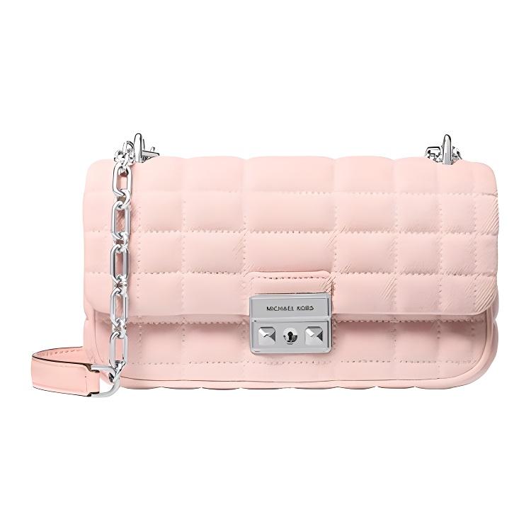 

Michael Kors MK Tribeca Metal Chain Fabric Crossbody Shoulder Bag Small Women bags Light-Pink 30S5S2RL5C-BEIGEEBONYPINK Basic Set (Bag+Dust Bag)