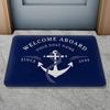 Welcome Aboaro Your Boat Name Since Floor Mat Personalized Nautical Rug Door Mat Entrance Carpet for Bathroom Welcome Mat