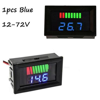 Neues Praktisches LED Digitalvoltmeter 12V-72V Anzeige Für Auto Lithiumbatterien