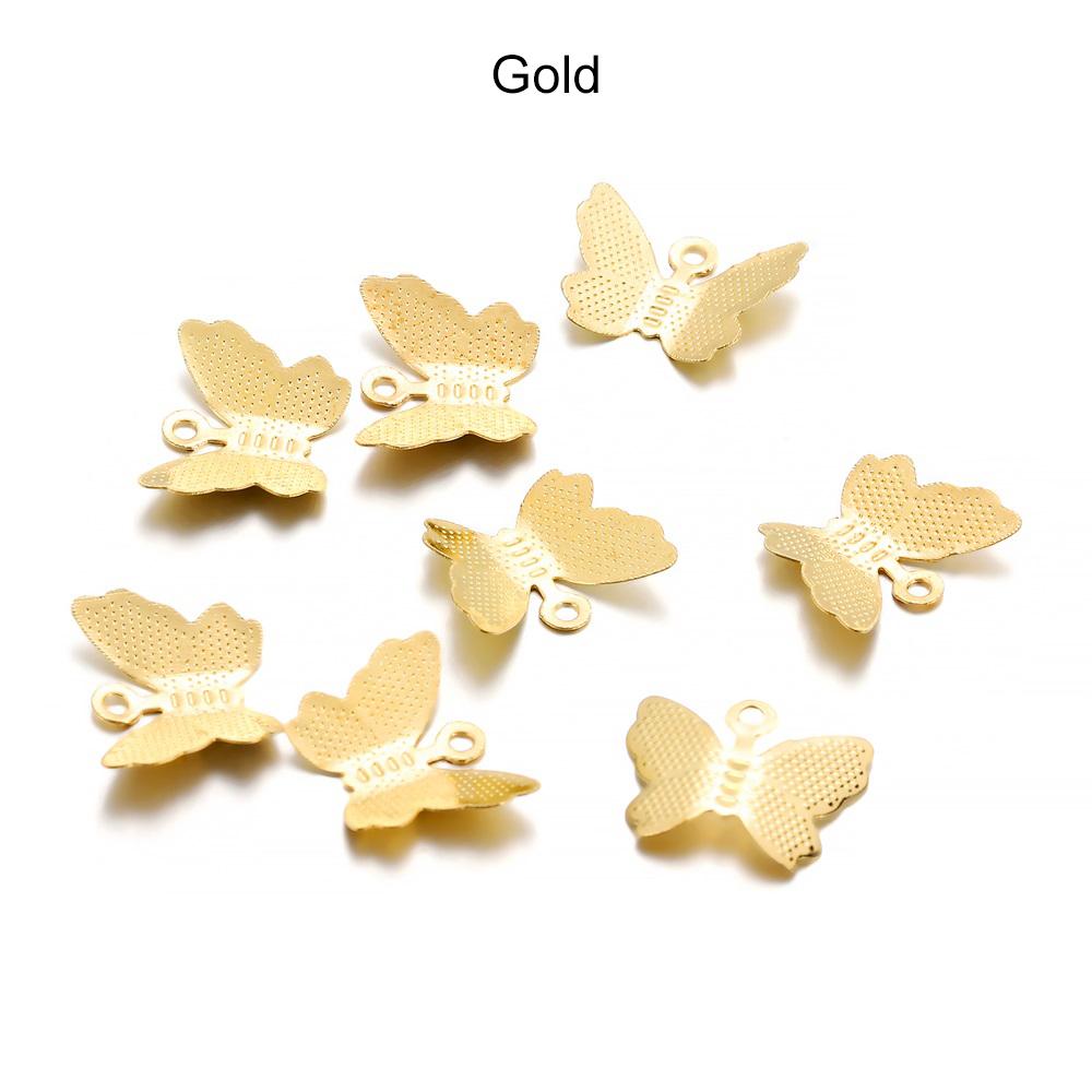 100pcs/lot Butterfly Filigree Wraps Connectors Charm DIY Jewelry Accessories Findings Supplies For Jewelry Making