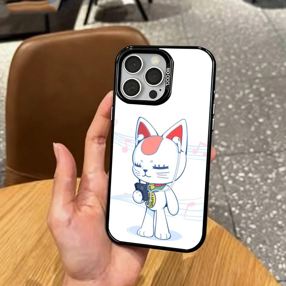 T-Turbo Cat G-Granny Funny Phone Case For iPhone17,16,15,14,13,12,11 Plus,Pro Max Colored Silver Plated Inside Cover
