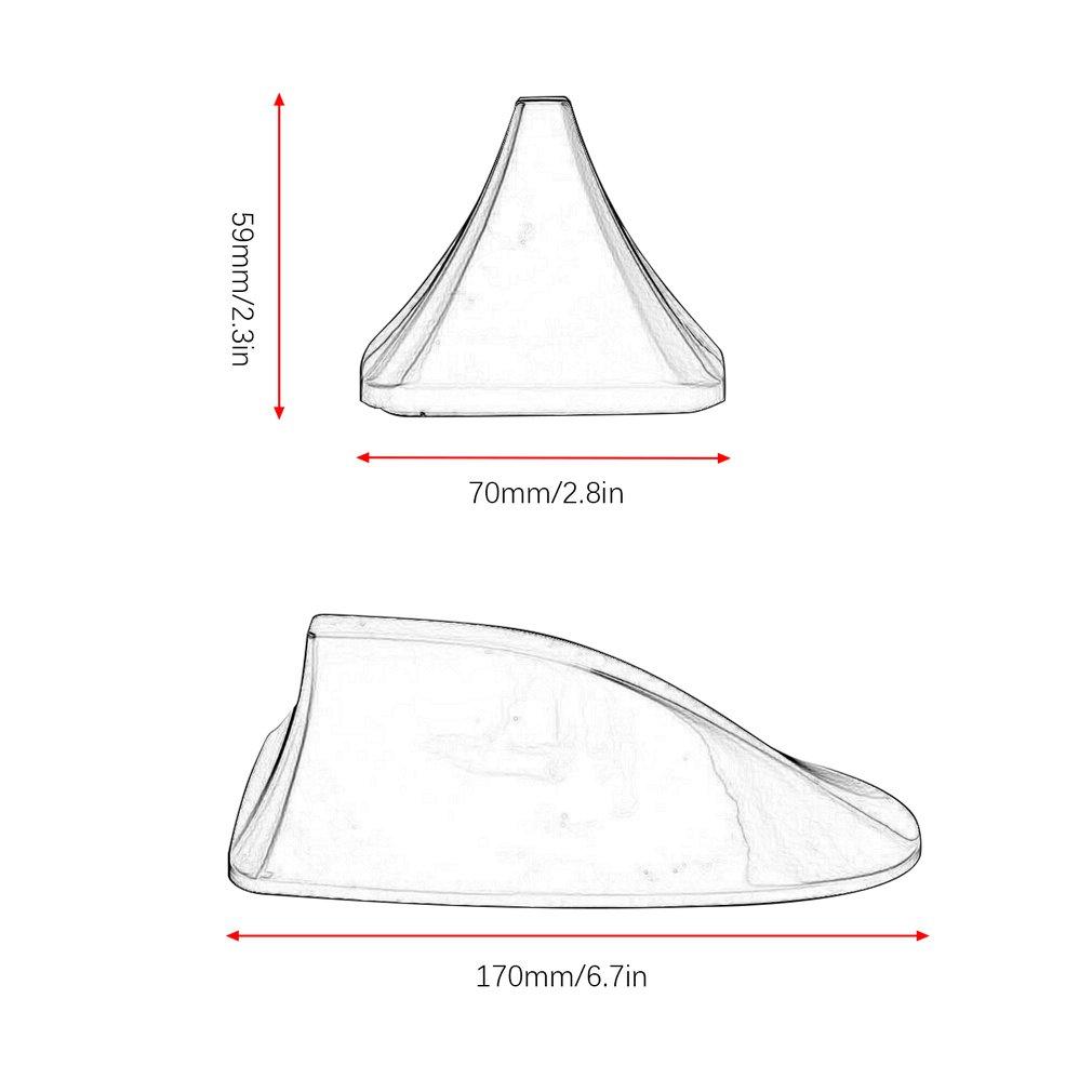 Universal Carbon Fiber Style Car Roof Shark Fin Decorative Aerial Antenna Cover Sticker Auto Accessory Base Roof Decoration