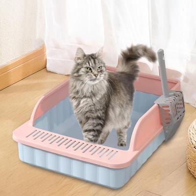 Toilet Potty Deep Knock Clean Splashproof High Sided Cat for Kittens,