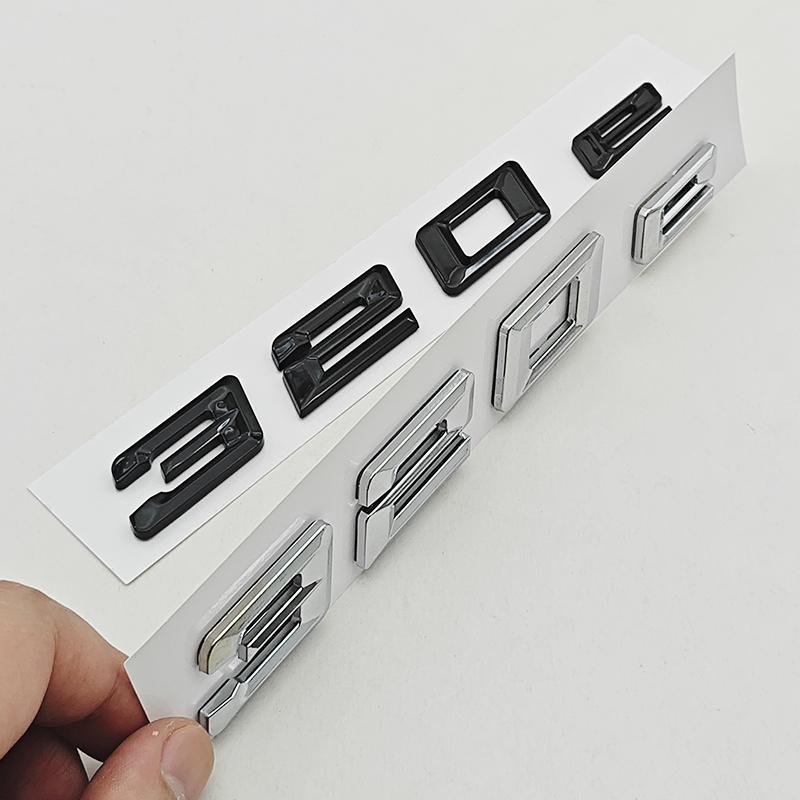 3D ABS Chrome Car Letters Logo 320e Rear Trunk Badge Emblem Sticker For BMW 3 Series EV 320e Auto Tail Marking Accessories