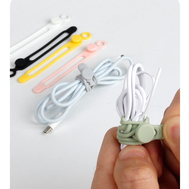 10/20 szt. Elastyczne Silikonowe Opaski do Kabli Organizer na Przewody Paski do Kabli Wielokrotnego Użytku Opaski na Przewody DIY Do Podróży Organizer na Przewody