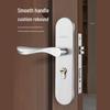 Universal Interior Door Lock Set: Silent Three-Piece Black Handle for Bedroom or Old Door Replacement