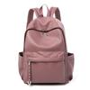 Schoolbag1011 new backpack soft leather retro high school schoolbag for boys and girls solid color high-end commuter computer backpack