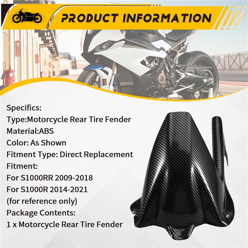 NEW-For BMW S1000RR 2009-2018 S1000R 2014-2025 Motorcycle Parts Fender Hugger Chain Guard Rear Tire Mudguard