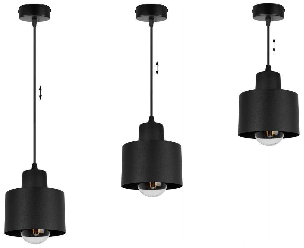 MODERN CEILING HANGING LAMP BLACK LED LAMP