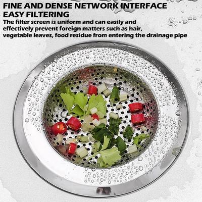 1/2/3 Stück Spülen Sieb Küchen Gitterfilter Edelstahl Abflussloch Filter Netz Schutz vor Verstopfung Küchenzubehör