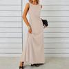 Ladies' Casual Loose Sleeveless Round Neck Vest Dress