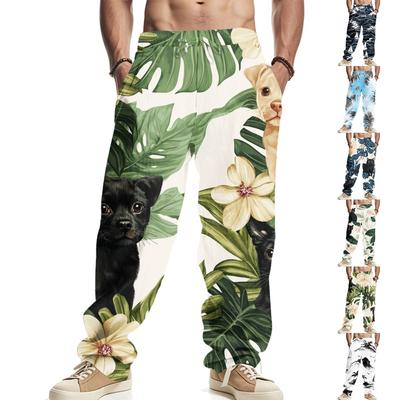 Pantalones casuales estampados para hombre hawaianos