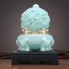 Nine Dragons Wealth-Attracting Jade Cauldron Ornament for Entryway, Living Room, or Office Desk - High-End Opening Gift
