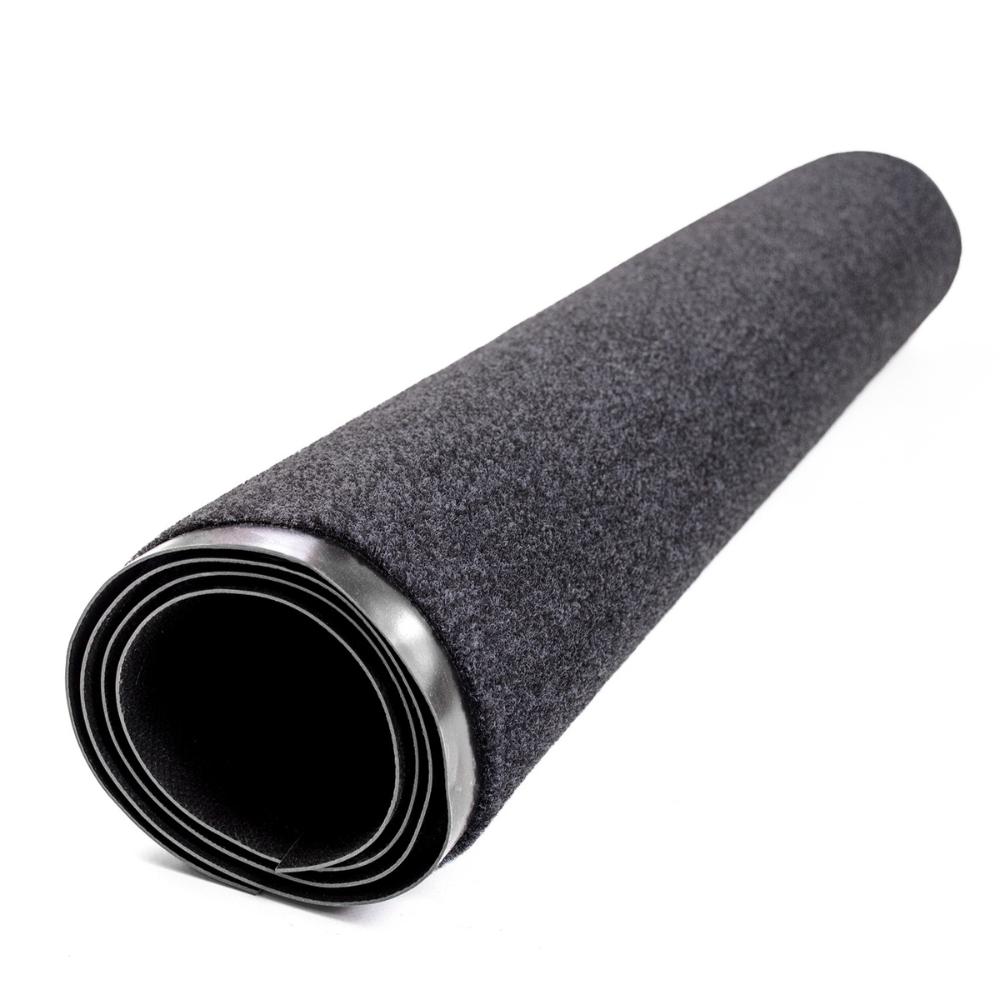 Smooth gray rubber doormat, anti-slip soft mat, 120x300cm