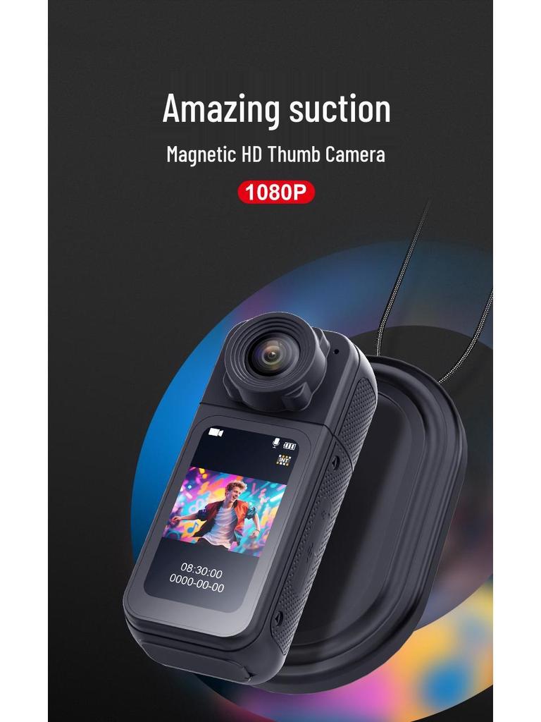 1080p Mini Sports Camera - Portable HD Thumb Recorder with Large Screen for Cycling