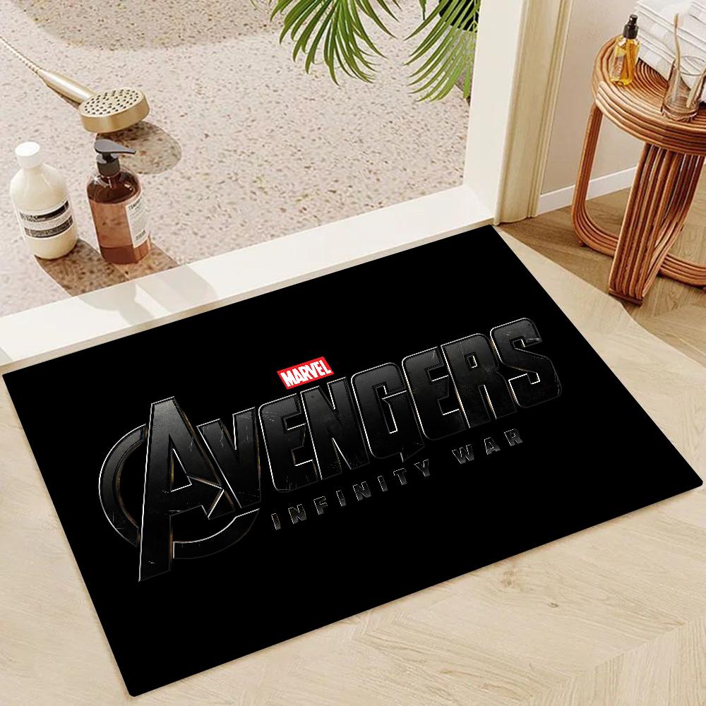 1pc Hot Movie Marvels Logo Bathroom Absorbent Mats Anti-Slip Mats Home Decor Supplies Carpets Home Kitchen Floor Mats