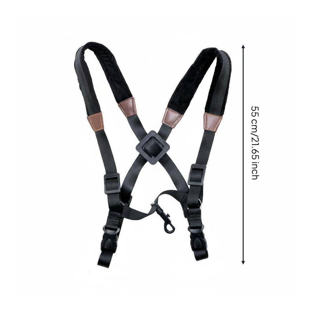 Double Shoulder Sax Strap Stable Stability Music Accessory Degree Rotating
