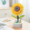 Blumenstrauß Gebäude Block Set Anlage Topf Ziegel Spielzeug Sonnenblume Rose Tulpe Simulation Blume Desktop Ornament Mädchen Romantische Geschenke