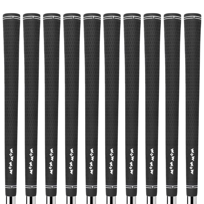 Golf Grips Wood and Iron Grips Set of 8 Grips Replacement No Backline All Weather Performance Rubber Material M58 Solid Color WOW Non-Slip (Red)