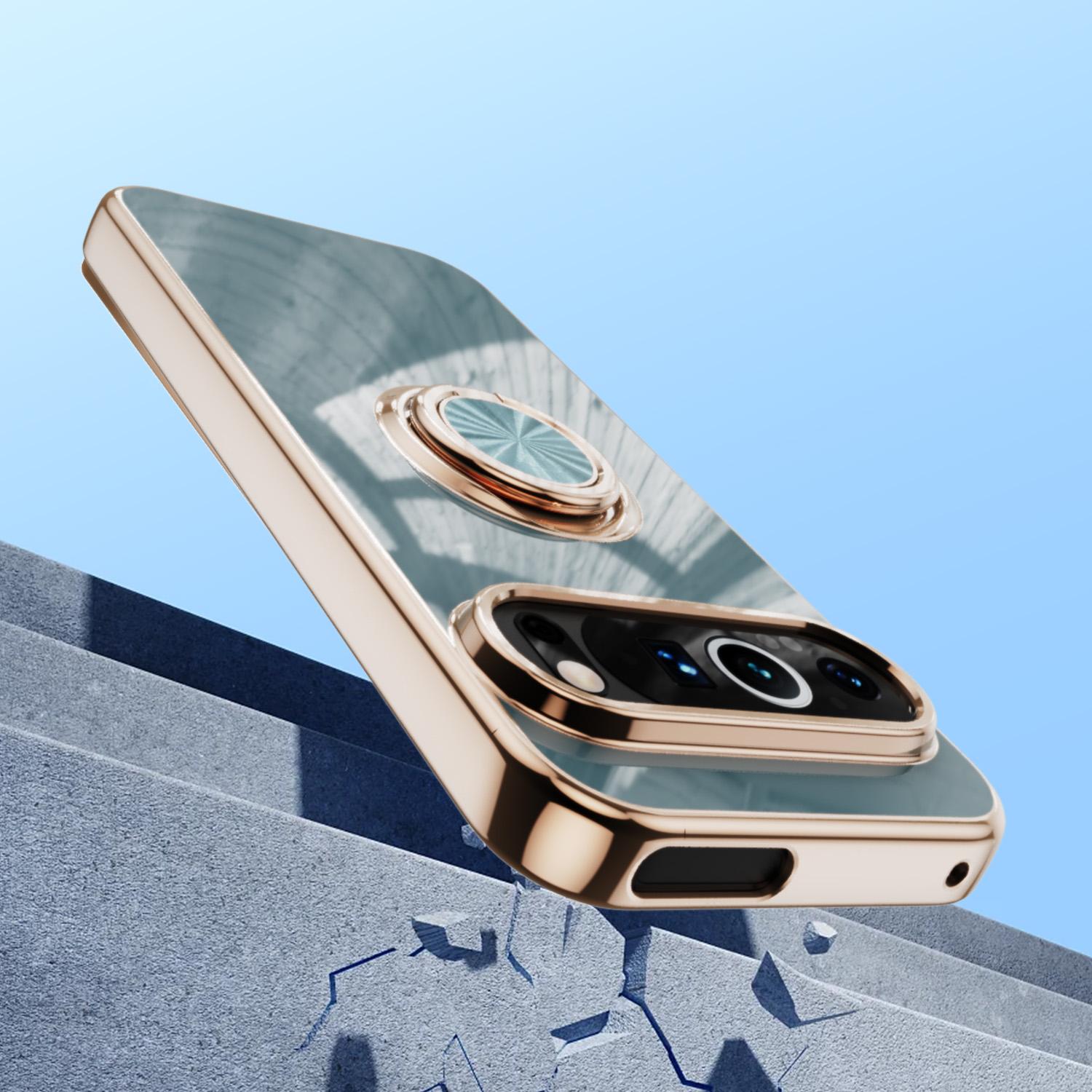 

For Google Pixel 9/9 Pro Case Precise Cutouts 6D Electroplating TPU Phone Cover with Ring Holder Black