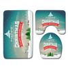 Christmas Bathroom Floor Mat Toilet Three-Piece Set