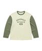COVERNAT Baseball Two-Tone Long Sleeve Cream