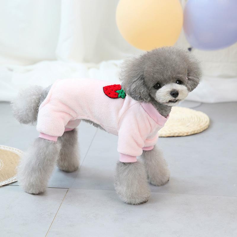 Kawaii Dog Jumpsuit Winter Warm Dog Clothes for Small Dogs Puppy Cat Costume Yorkie French Bulldog Clothing Chihuahua Pajamas