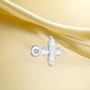 Titanium F136 Moon Threaded Cartilage Stud Earrings - Trendy European & American High-End Fashion