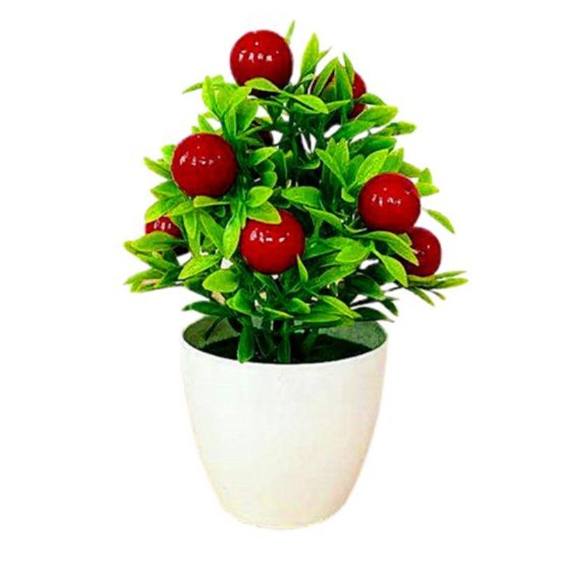 Stunning Faux Plants in Pots Waterproof Plastic Tabletop Decorations