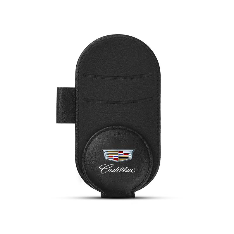 Car Styling Leather Car Sun Visor Glasses Case Holder Accessories For Cadillac CTS STS DTS SRX XLR ATX Escalade Seville Tiburon