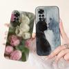 For Xiaomi Redmi Note 11 4G Case Note 11S Luxury Flowers Candy Painted Cover Soft TPU Shell For Redmi Note 11 Pro Plus Case Bags
