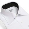 Code dress shirt A cool shirt for both business and casual wear Long sleeves Various sizes Regular 03 White jacquard stripe Wide collar 2002 Neck