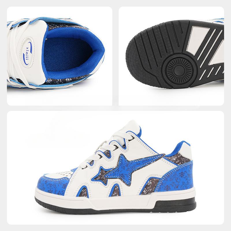 Skateboard Shoes Men and Women Couple Bread Shoes Street Trendy Casual Shoes Color Contrast Patchwork Sneaker Women