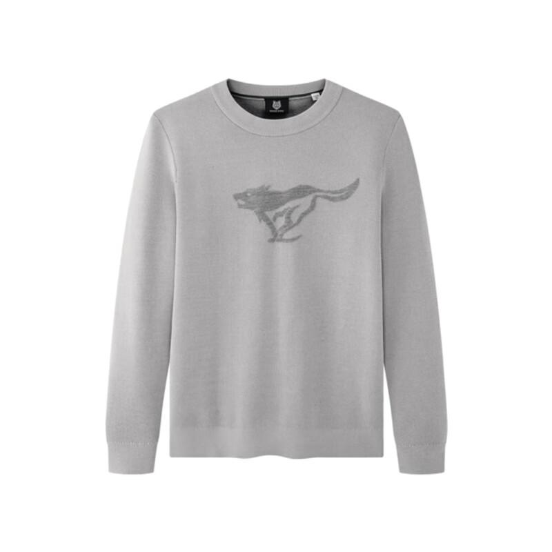 

SEPTWOLVES Round Neck Wolf Logo Knit Sweater 1D1D60801145 L (170)