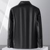 FAPAI Men's Goatskin Leather Lapel Jacket