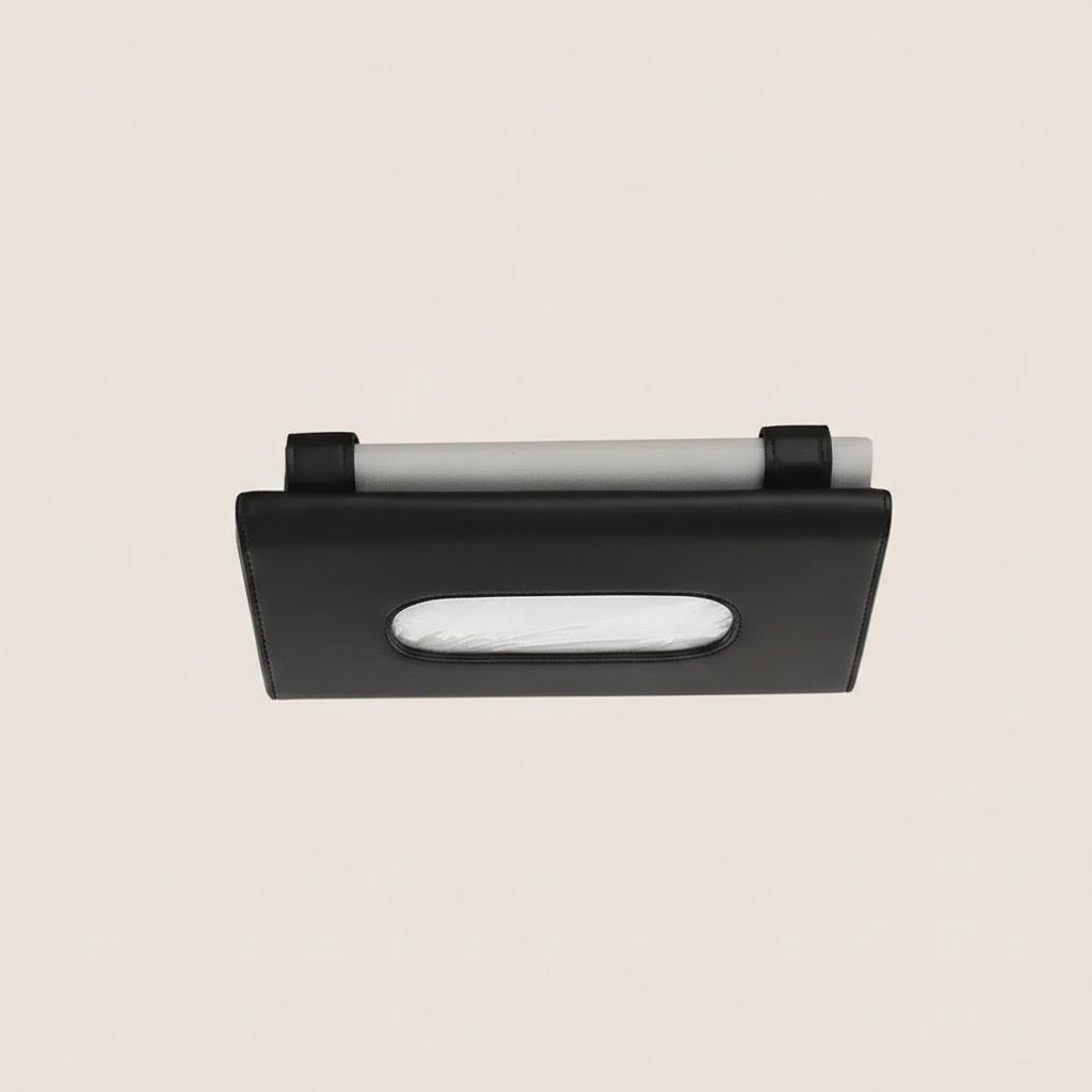 

Pu Leather Car Tissue Holder Backseat Door Napkin Case Hanging Towel Paper Box Vehicle Organizer чёрный