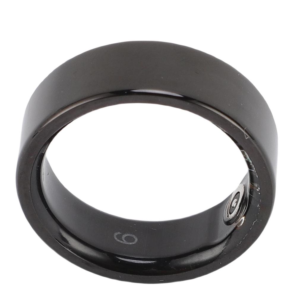 Smart Health Ring Women Men Fitness Tracker Step Counting Sleep Sports Recording IP68 Water Proof KR3 Black Size