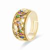 Ring - LUXENTER - Fabeu - 18 Carat Yellow Gold - Multicolored Zirconia - Woman
