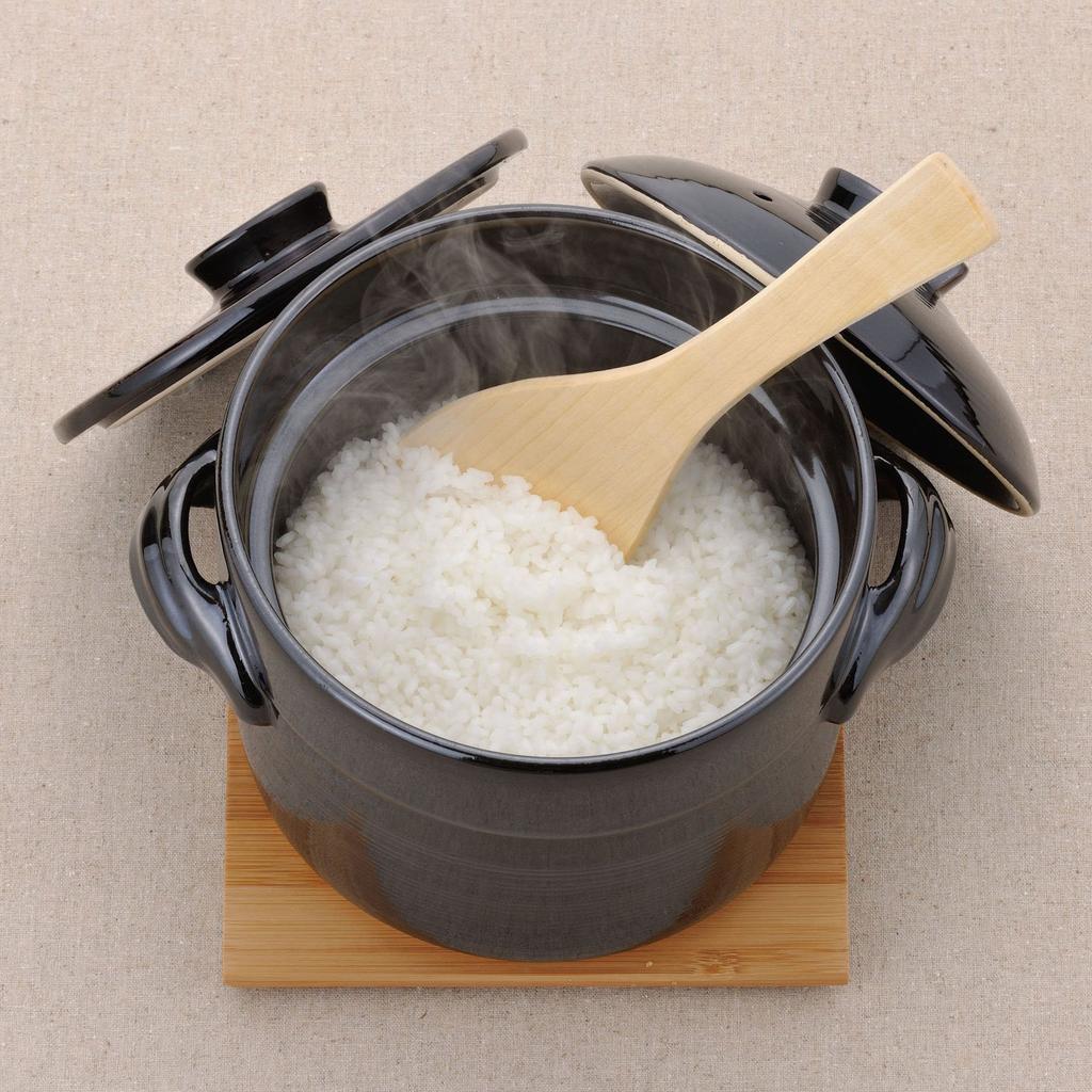 Wahei Freiz Earthenware Rice Perfect for Entertaining with Japanese Gas Cooker, Cuisine, 3-cup Capacity, Stove, Microwave, OR-7110
