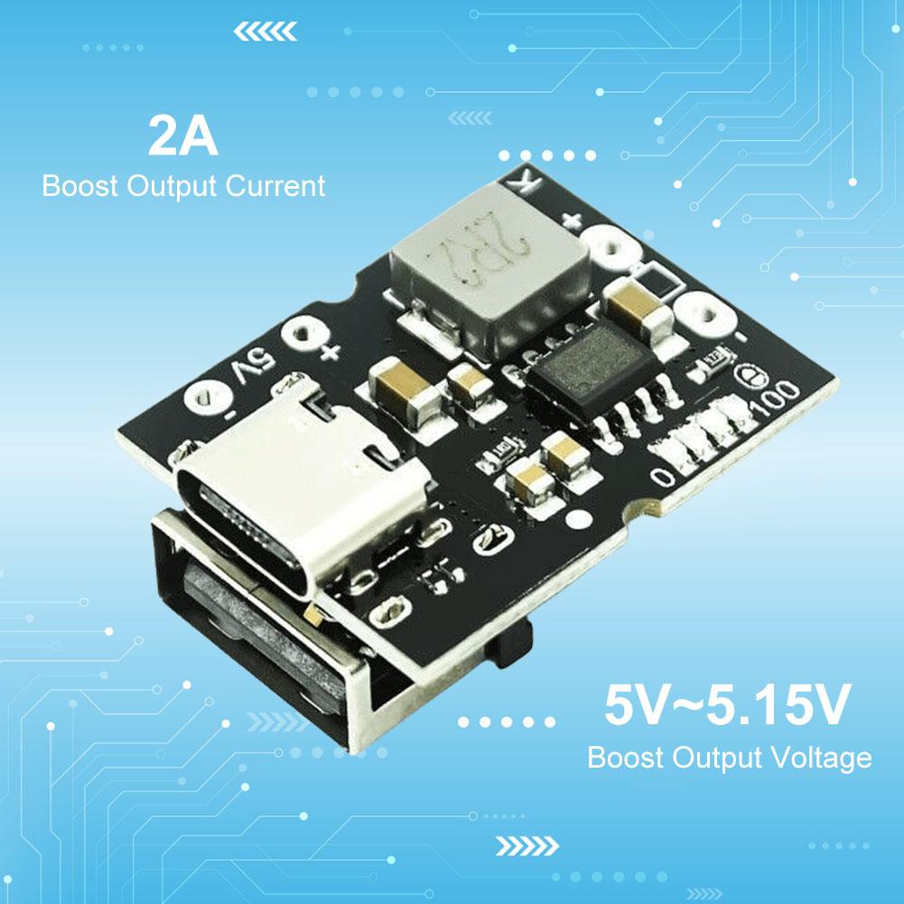 5V 2A Charge Discharge Integrated Module Type-C Input Charging Discharging Module Support 4.2V Lithium Battery Charge Protection