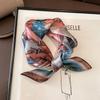 Beige Silk Silk Scarf Small Square Scarf Women's Versatile 111 Mulberry Silk Headband Small Silk Scarf Fashion Small Scarf with Shirt