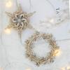 Gifts Flower Wreath Angel Xmas Tree Pendant Christmas Ornaments Snowflake Hangings Home Decorations