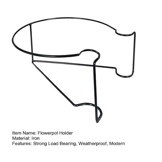 Balcony Railing Flower Pot Holder Floating Railing Planter Shelf Metal Indoor Outdoor Vertical Stairs Hanging Plant Pot Clip Stand Bracket