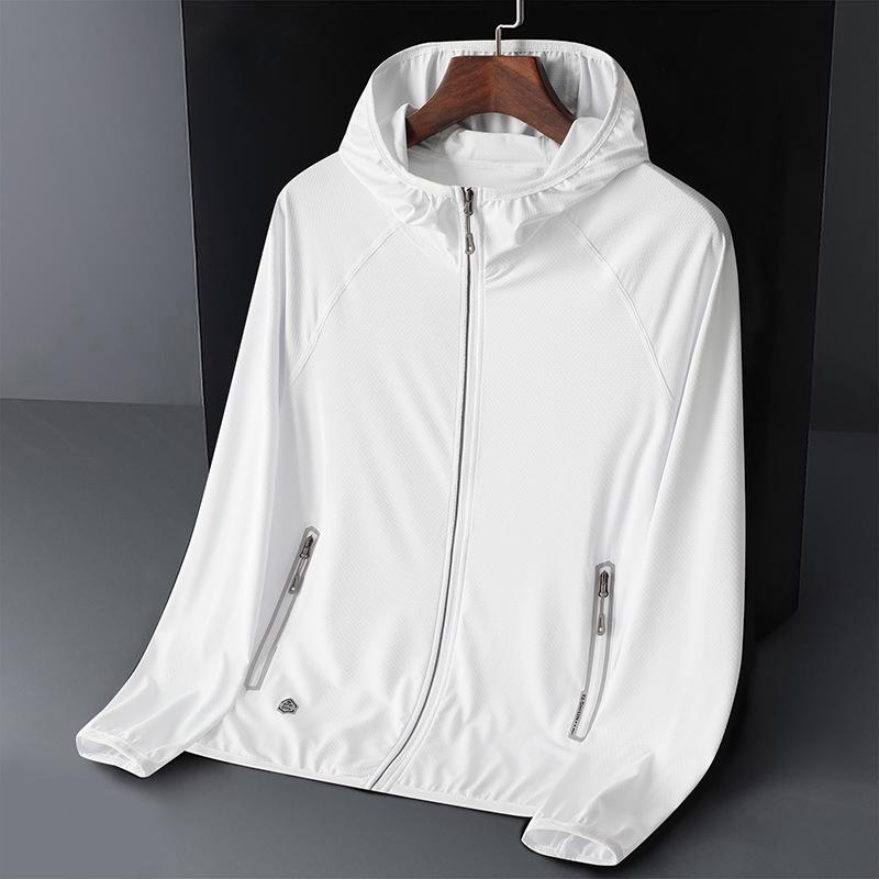 Men's and Couples' Summer UV Protection Ice Silk Fishing Jacket - Thin, Breathable Sun Shield Outerwear.