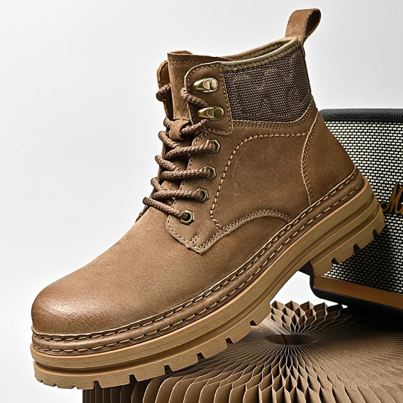 

Мужская обувь мужская кожаная обувь повседневная обувь Кожаные кроссовки высокий верх мужская обувь 44 хаки