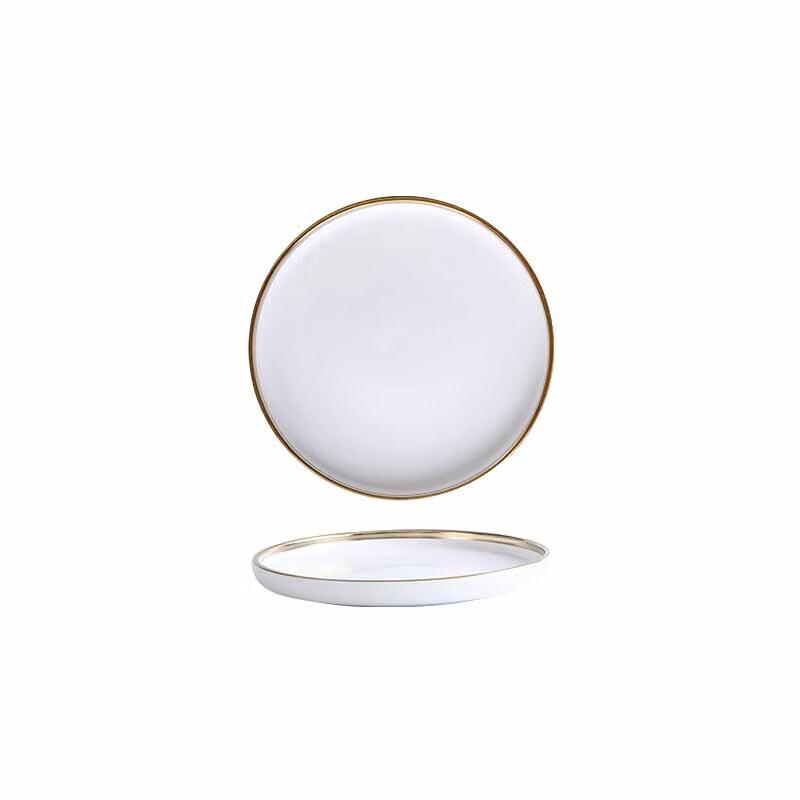 

Nordic Light Luxury Gold Edge Ceramic Plate