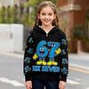 Children's Fashion Printed Long Sleeved Hooded Sweatshirt, Girls' Hoodie Jacket