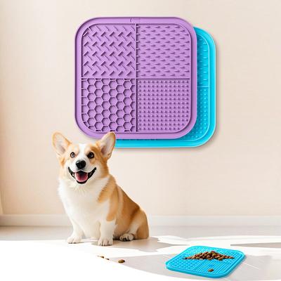 PSilicone Licking Board Slow Food Licking Pad Cat And Dog Slow Food Tableware Bowl Anti Choking Pad Suction Cup Pet Supplies