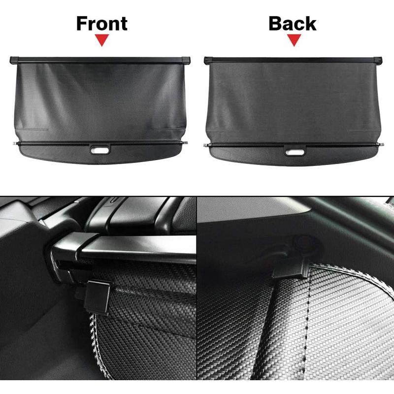 Car Trunk Cargo Cover for Toyota HIGHLANDER RAV4 2020 - 2024 2025 Retractable Rear Trunk Security Cover Shielding Shade Black